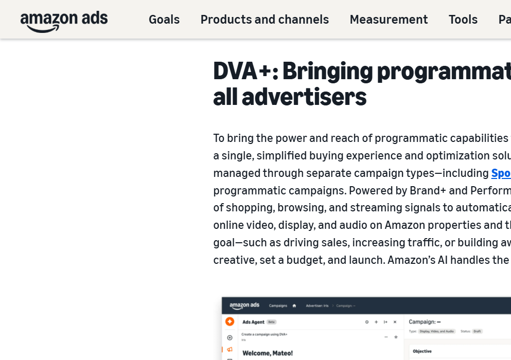 DVA+ - programmatic capabilities for all advertisers, Amazon Ads
