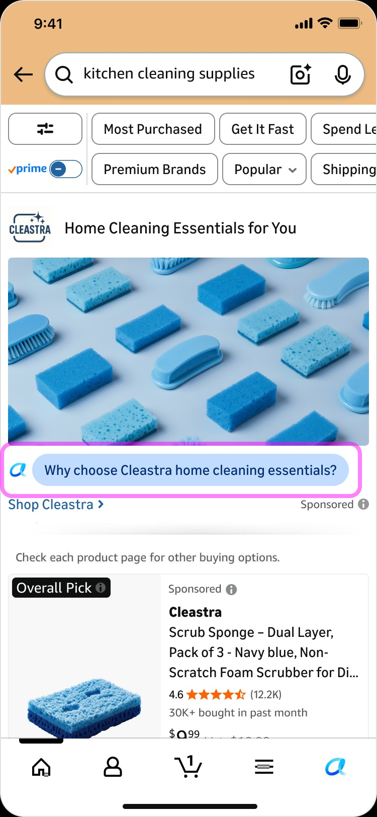 Alexa for Shopping 프롬프트 예시