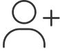 Icon of a person with a plus sign indicating adding a user or new account.