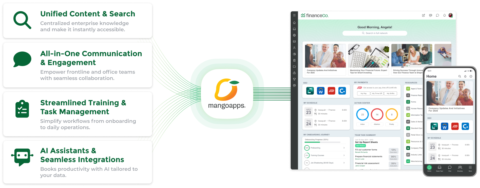 Consolidating systems with MangoApps Unified Intranet and Employee App
