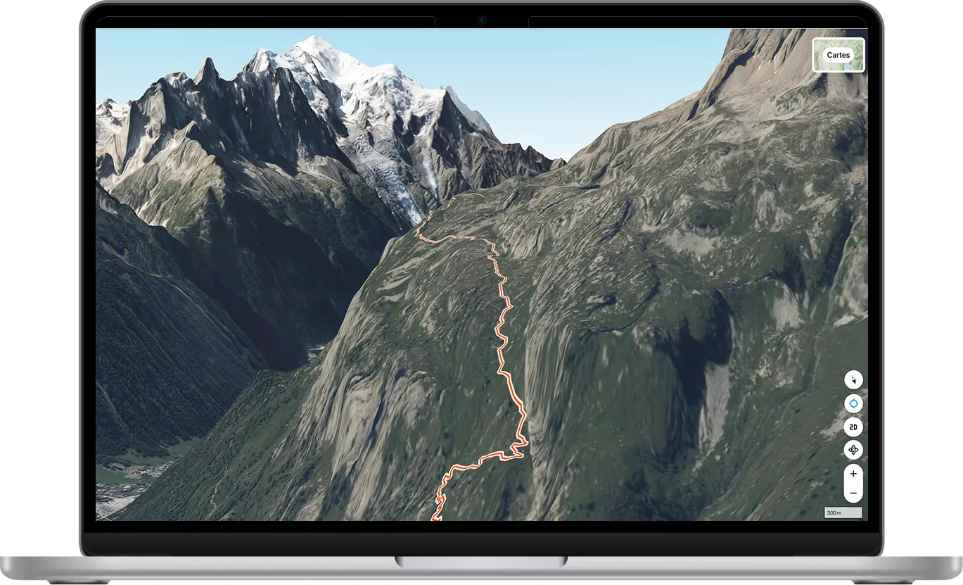 La web app pour planifier tes itinéraires depuis l'ordinateur en 3D