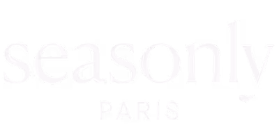 Logo Seasonly Paris avec texte en blanc sur fond transparent.