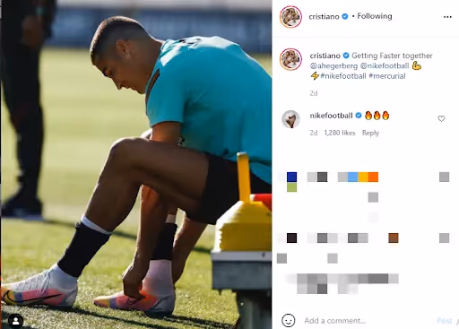 Cristiano Ronaldo Influencer for Nike