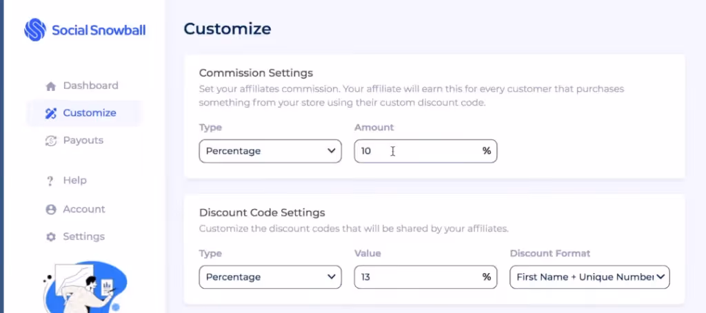 Social Snowball dashboard