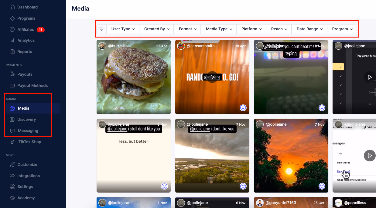 automate content management for influencer partnerships