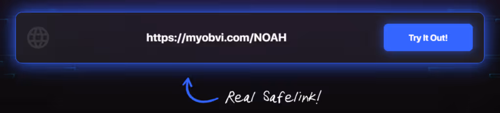 Example of a Safelink URL with a “Try It Out!” button, representing Social Snowball’s secure affiliate links.