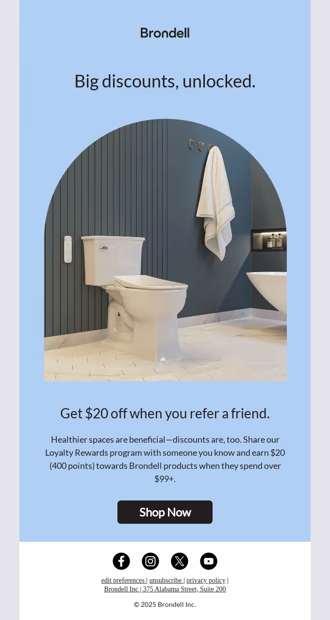 email about the referral program sent after purchase