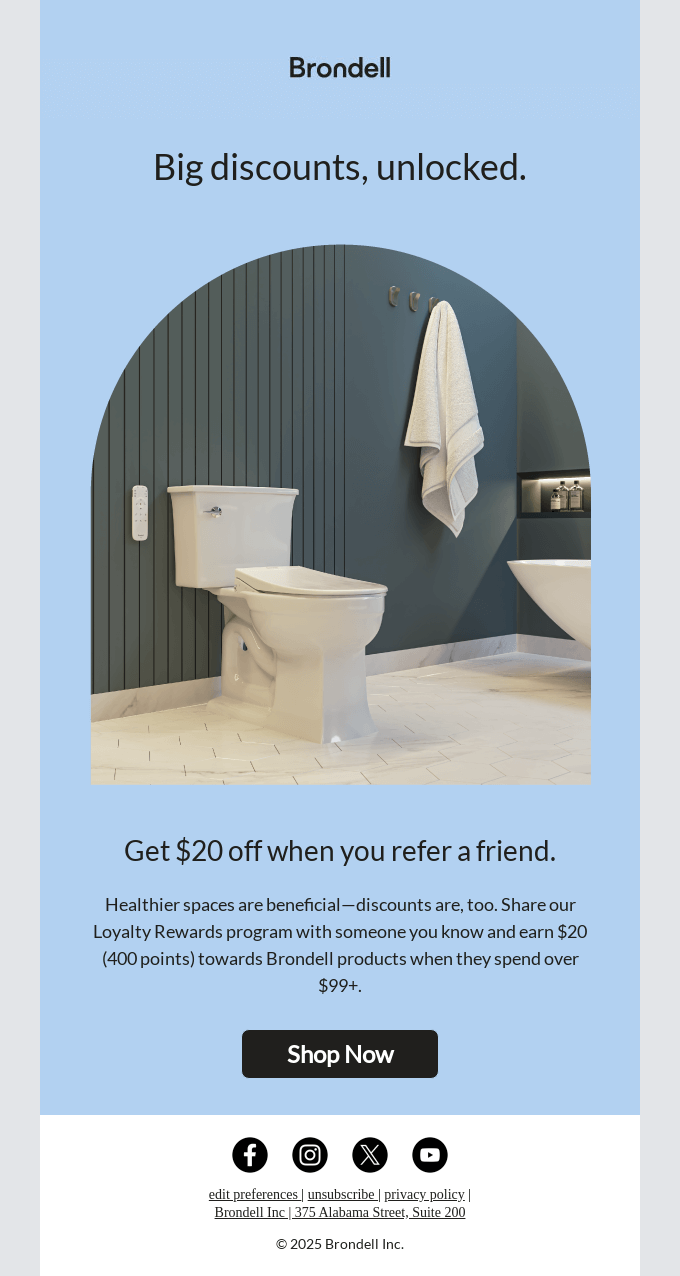 email about the referral program sent after purchase