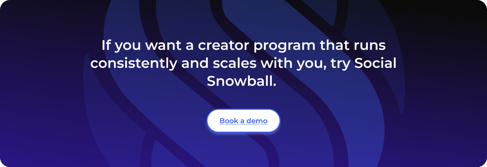 If you want a creator program that runs consistently and scales with you, try Social Snowball.
