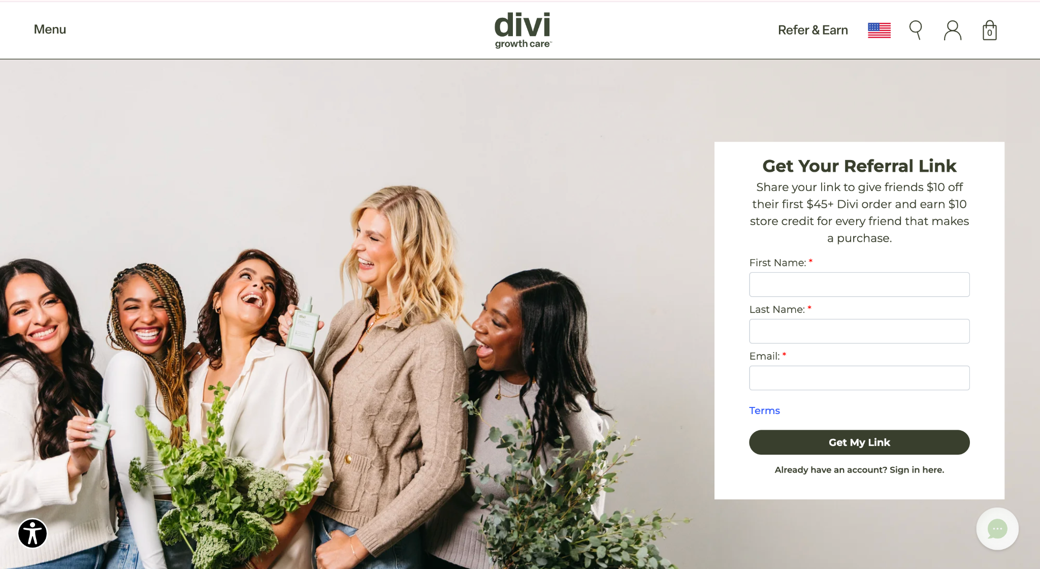 Divi referral program