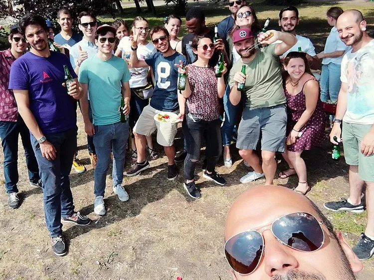 The Supply Tech and Supply Ops Mission teams at a recent team barbecue.