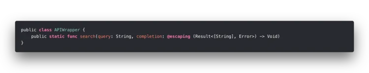 APIWrapper implemented as a type method