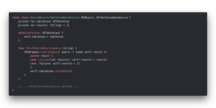 Data Source implemented using APIWrapper