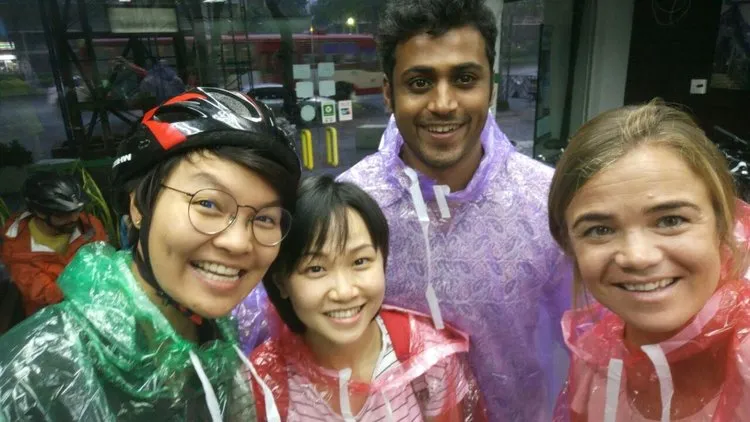 Vicky, Abhi and Poon from our Bangkok team product testing with Julia! (From left to right, Poon, Vicky, Abhi, Julia).