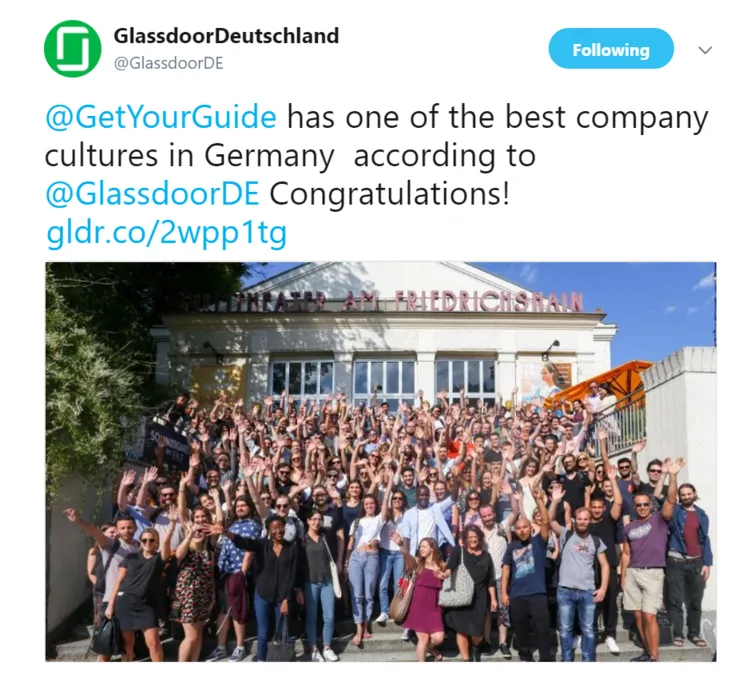 Glassdoor confirming the exciting news!