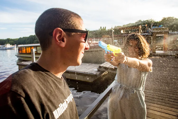 Cooling down guaranteed with some water pistols around.