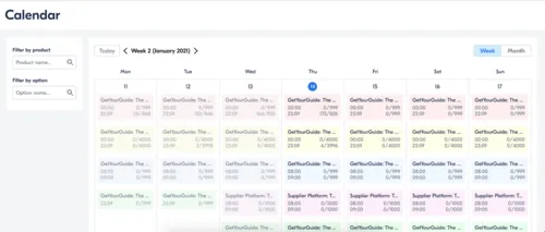 The calendar page, an example of a new page built while migrating.