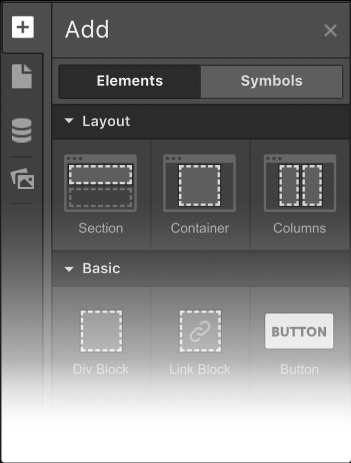 Types d'éléments disponibles