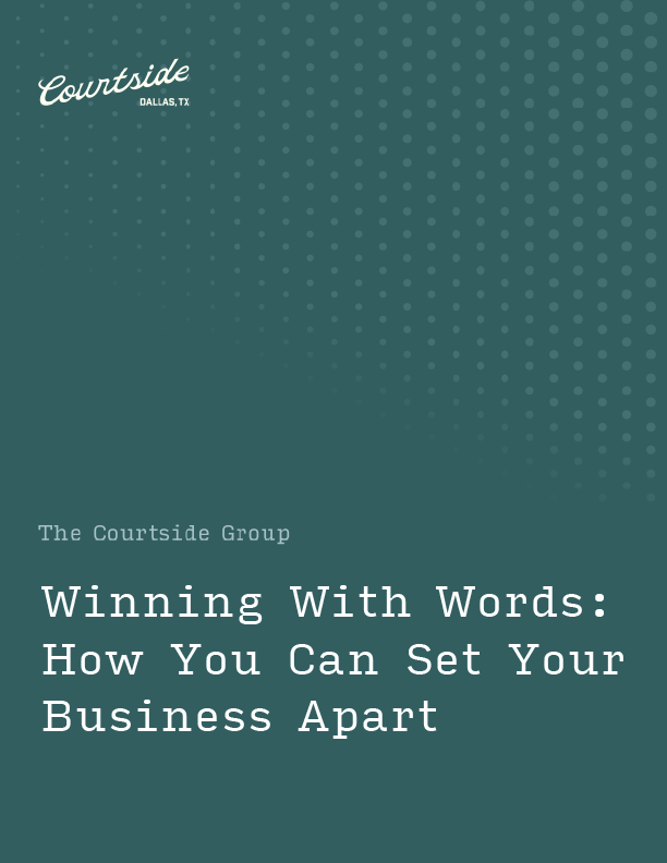 The cover of a tool called Winning With Words.