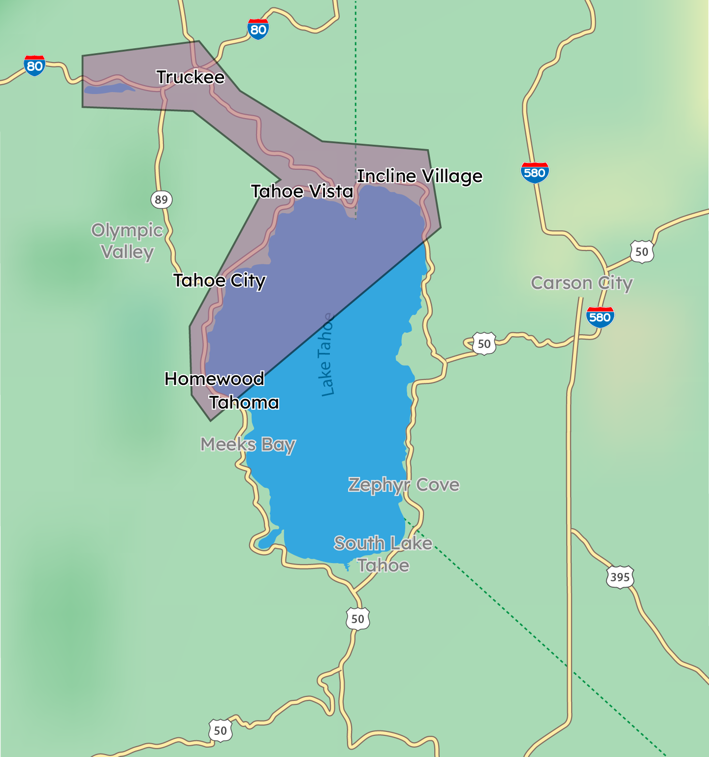 Map of Managehome Service Area