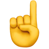 index pointing emoji from Apple