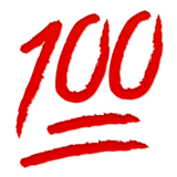 100 points Apple emoji icon