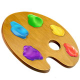 art palette Apple emoji icon