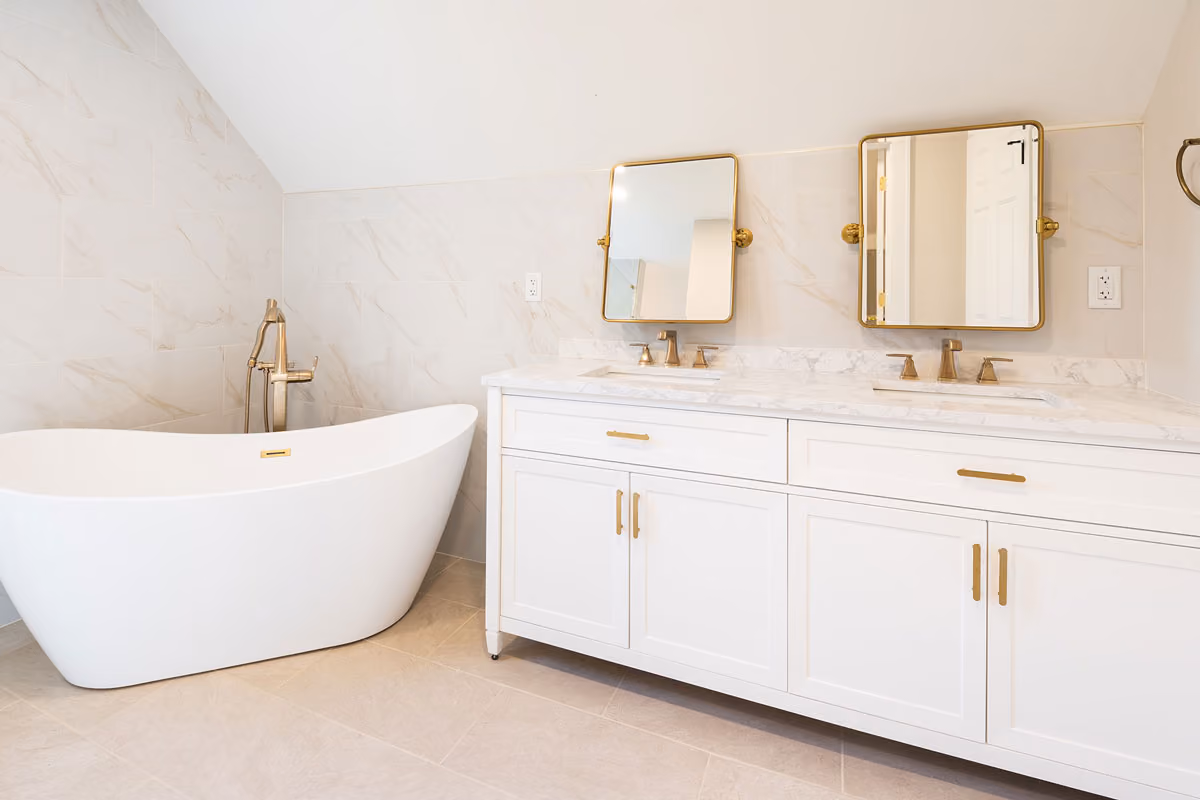 A clean, elegant bathroom remodel.