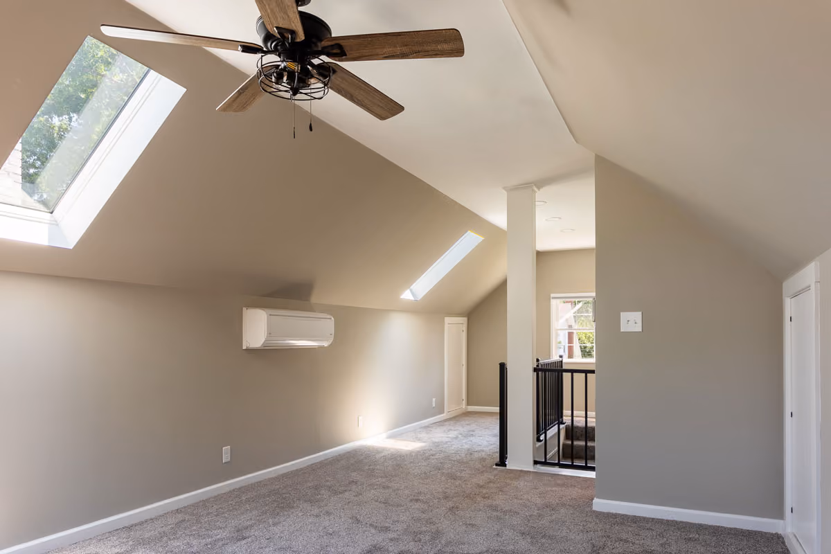 A beautiful new attic.