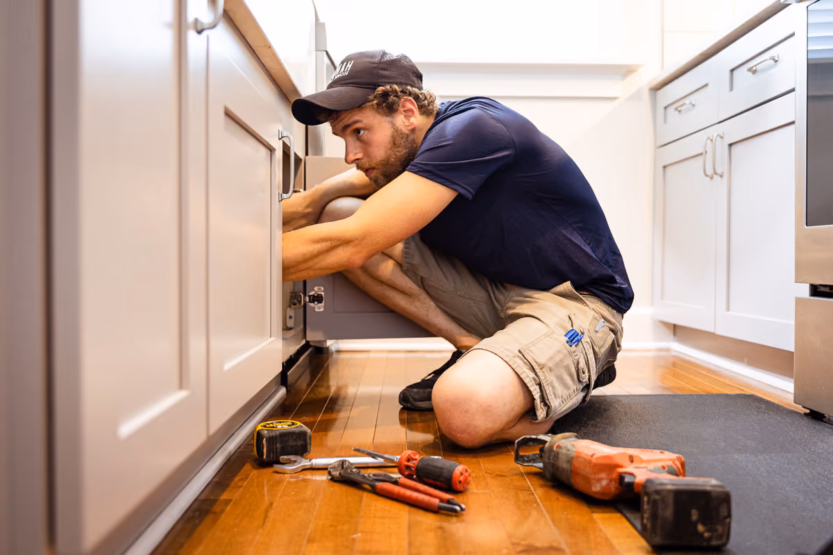 Plumbing service provided by Handy Home Guys technician.