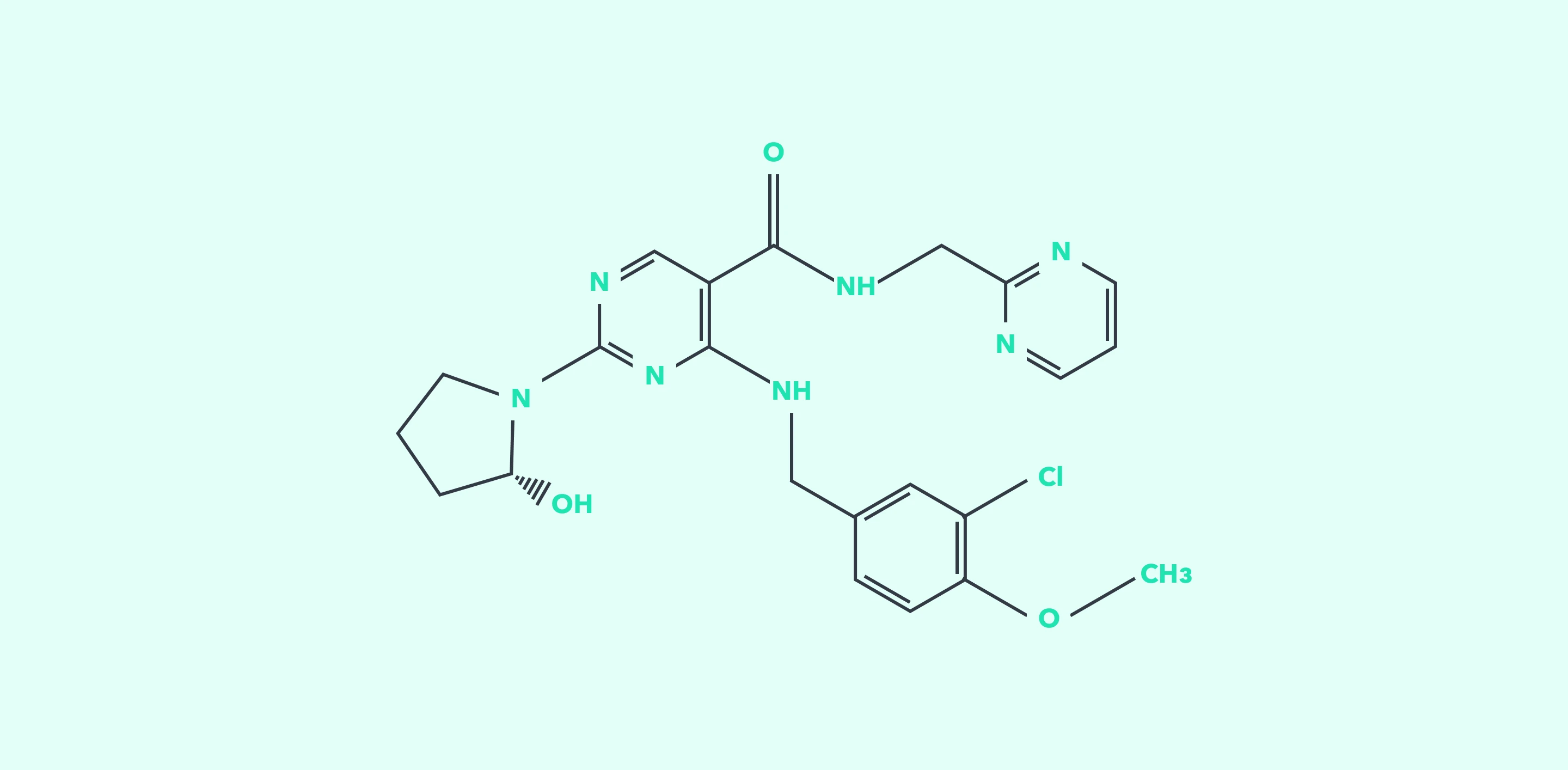 Avanafil Strukturformel – chemische Struktur des PDE-5-Hemmers gegen erektile Dysfunktion. | GoSpring