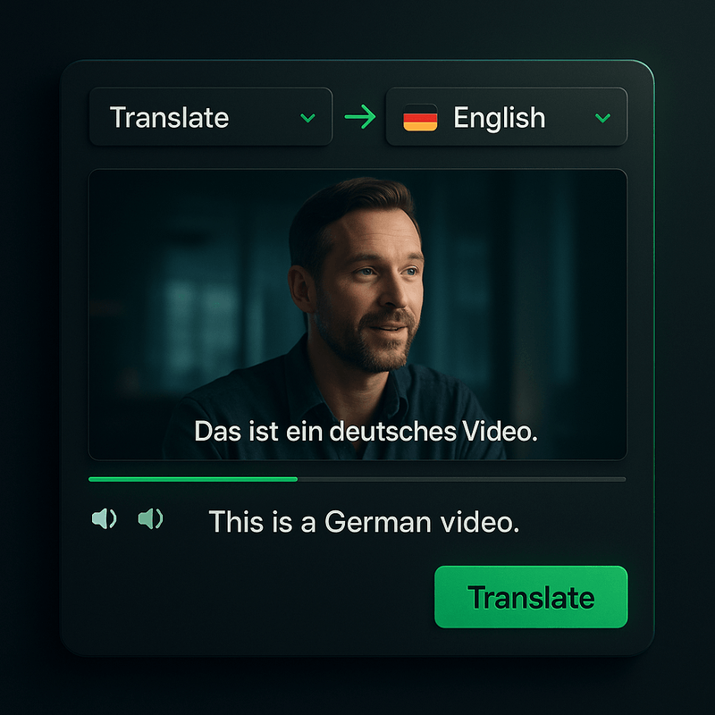 Translate German Video to English
