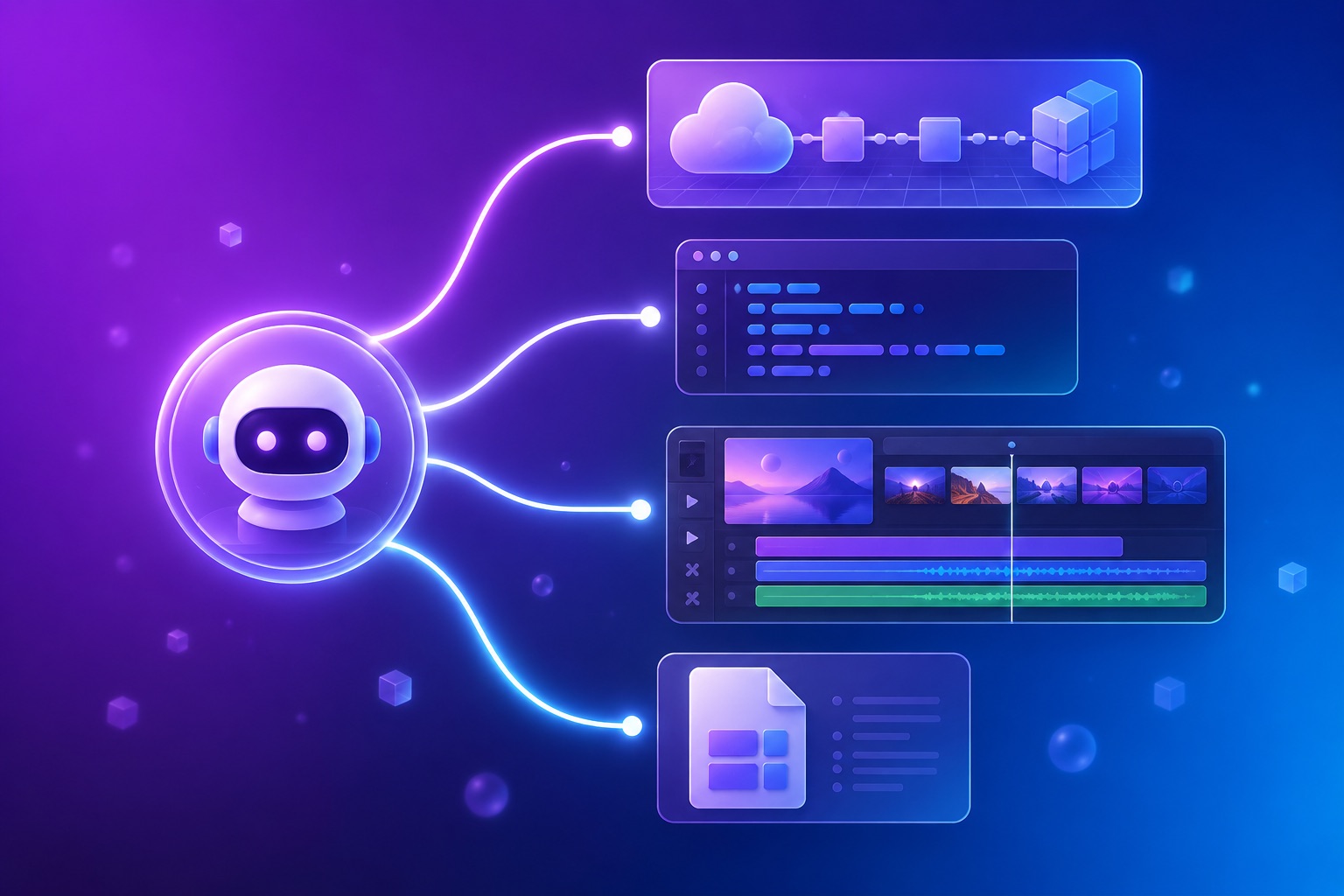 Four categories of video editing MCP server compared: hosted pipeline, FFmpeg wrapper, NLE bridge, and timeline handoff