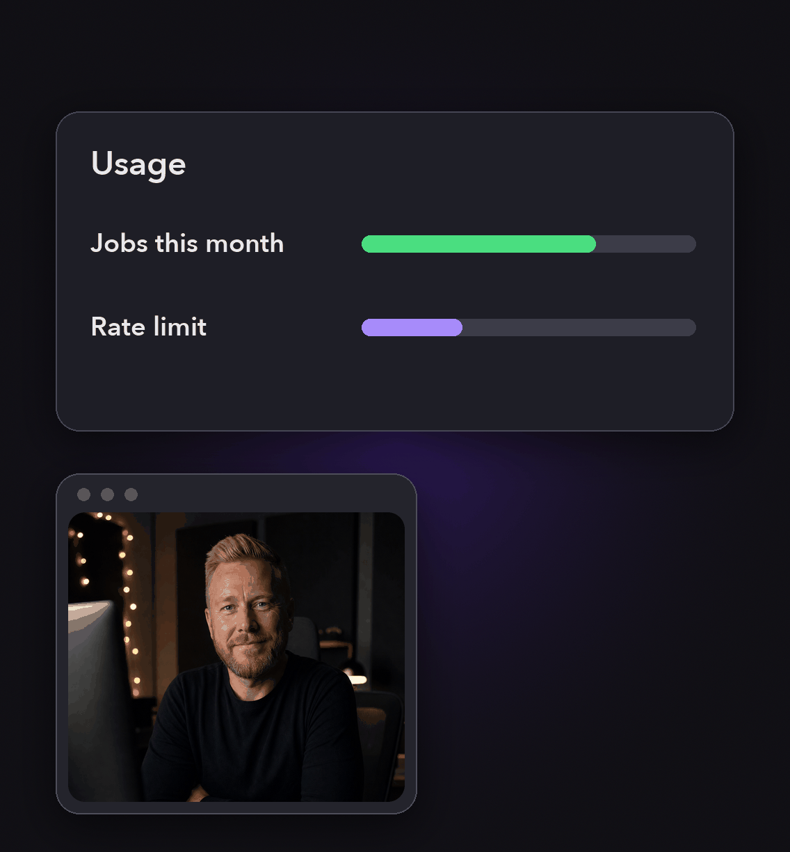 Produce at volume without a seat per video: credit usage shown before a job runs