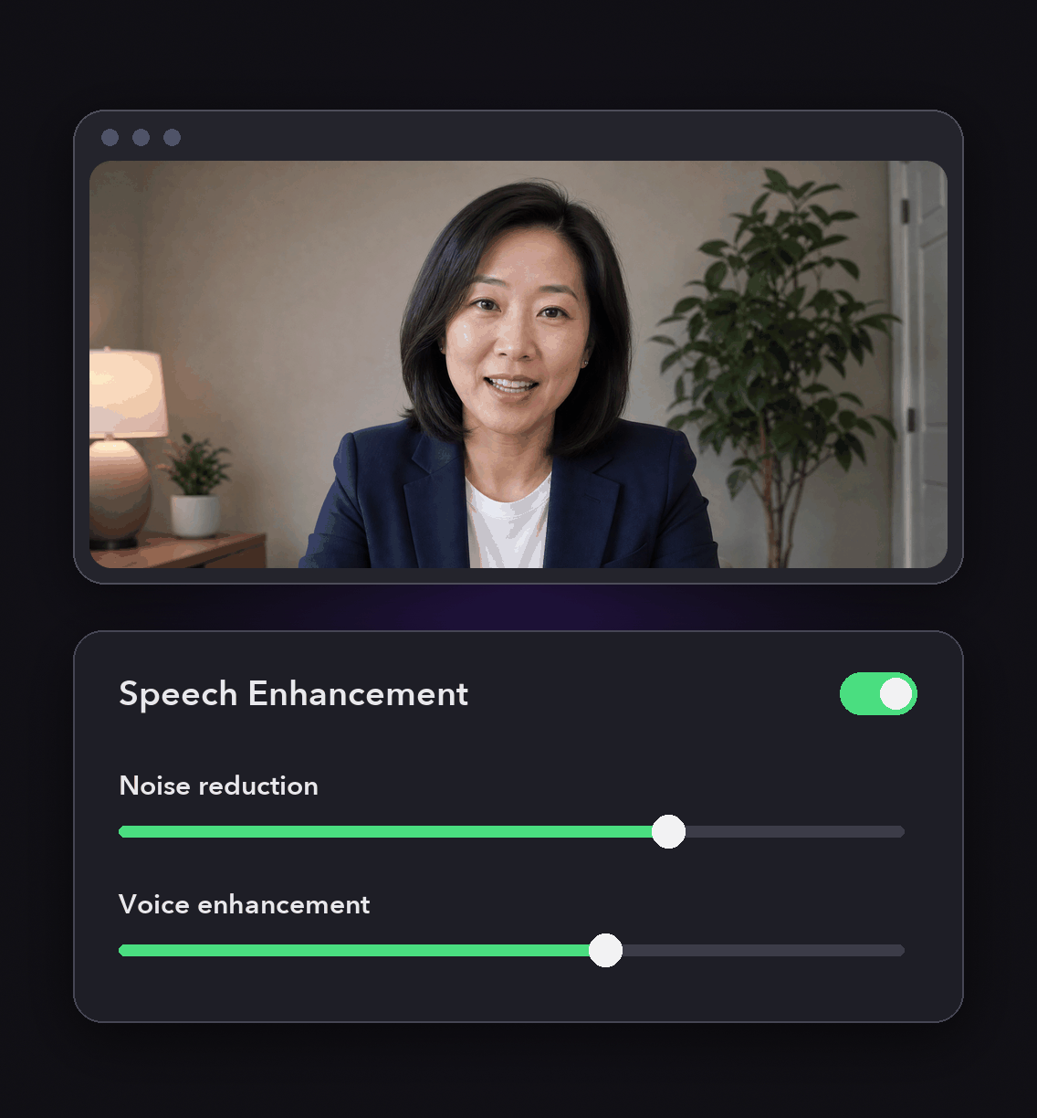 Fix call audio: Speech Enhancement with the Noise reduction and Voice enhancement sliders