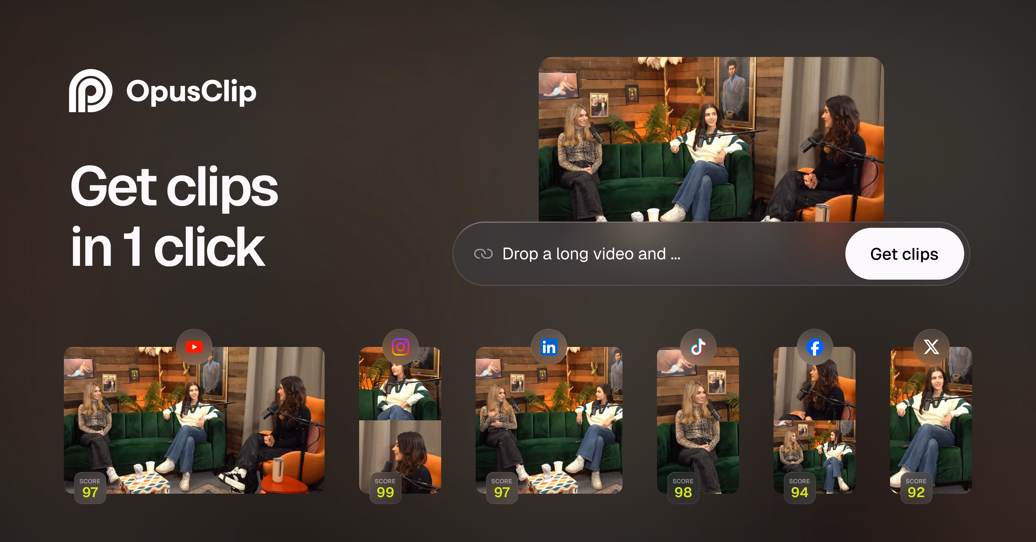 Get clips in 1 click