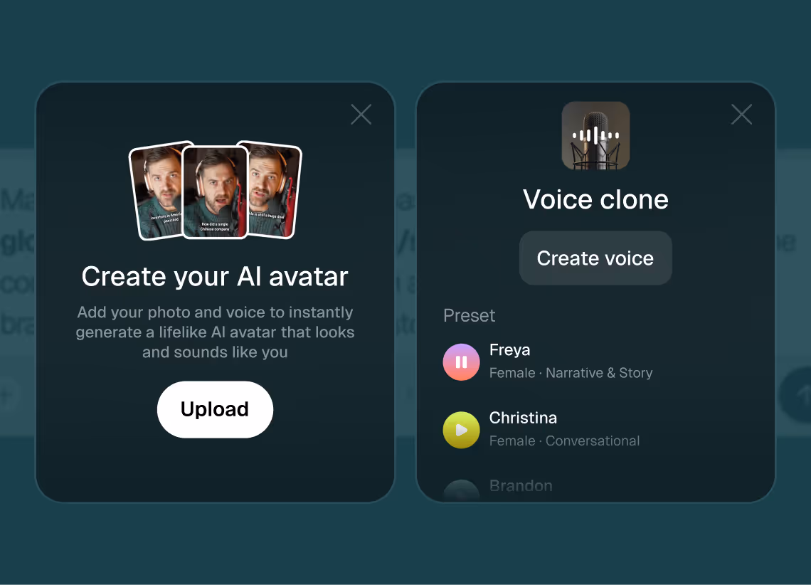 Choose voice and avatar