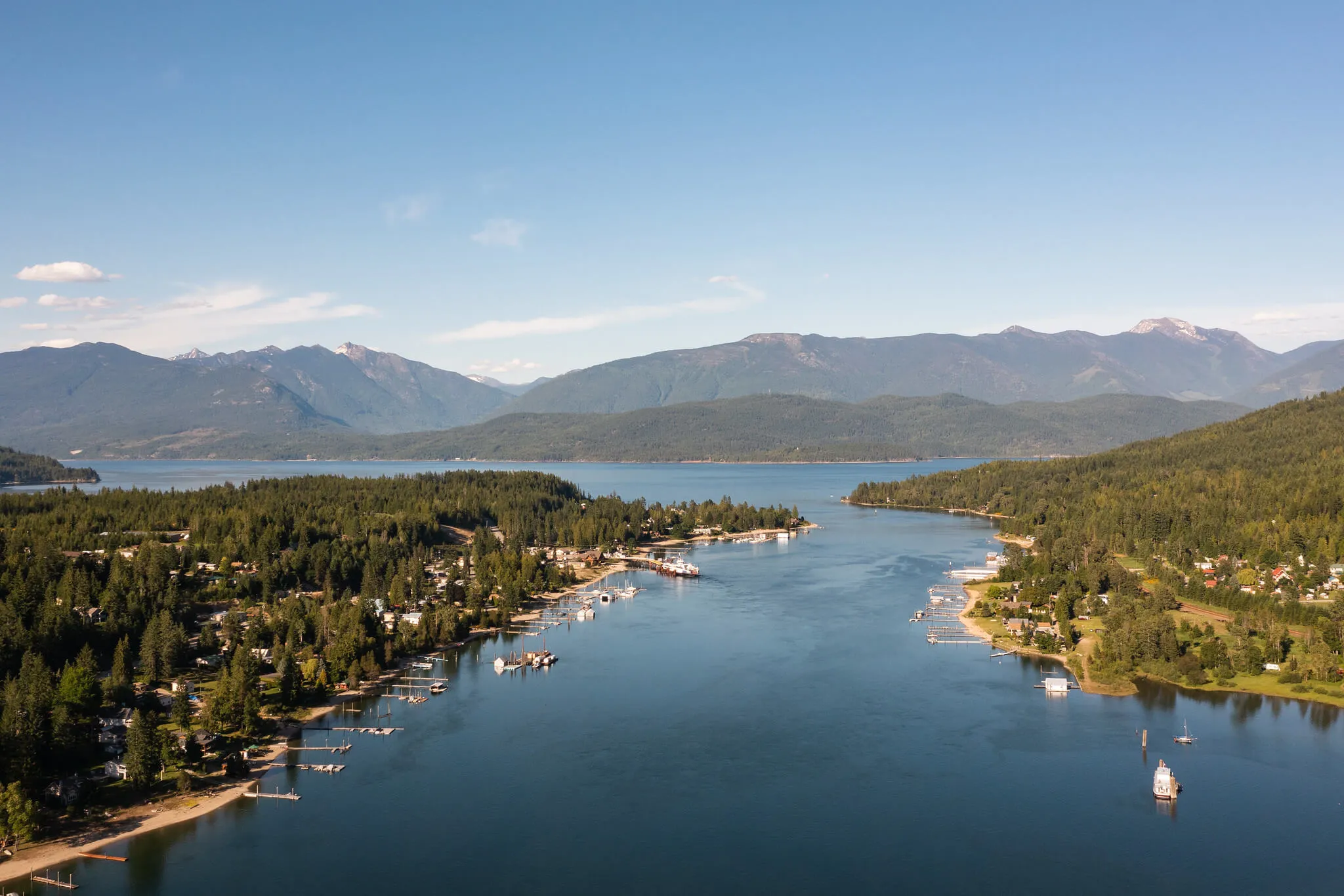 Balfour waterfront on Kootenay Lake