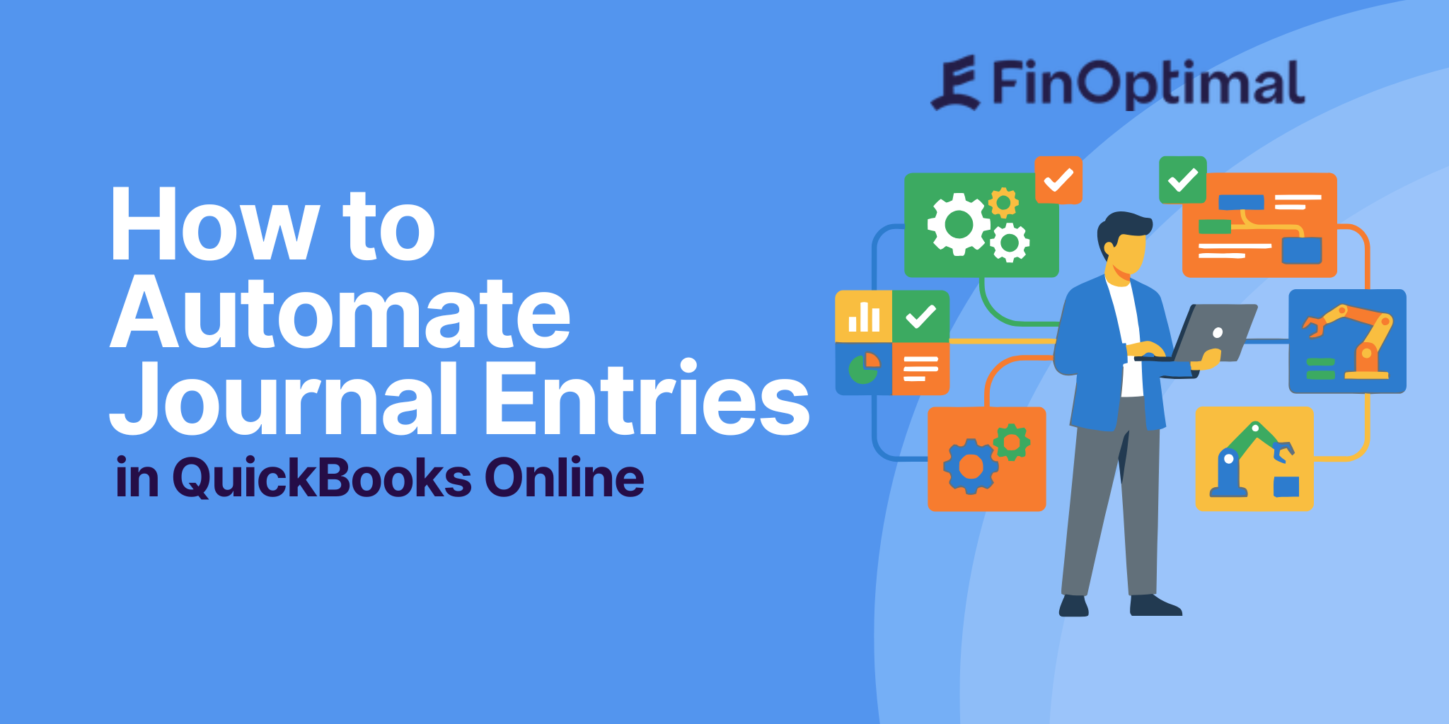 Workflow diagram of automated journal entry process in QuickBooks Online