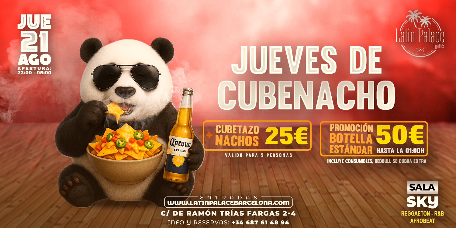 Disfruta todos los jueves de los cubenachos, bailando todos los hits del momento con Dale Reggaetón, una noche especialmente creada para ti
