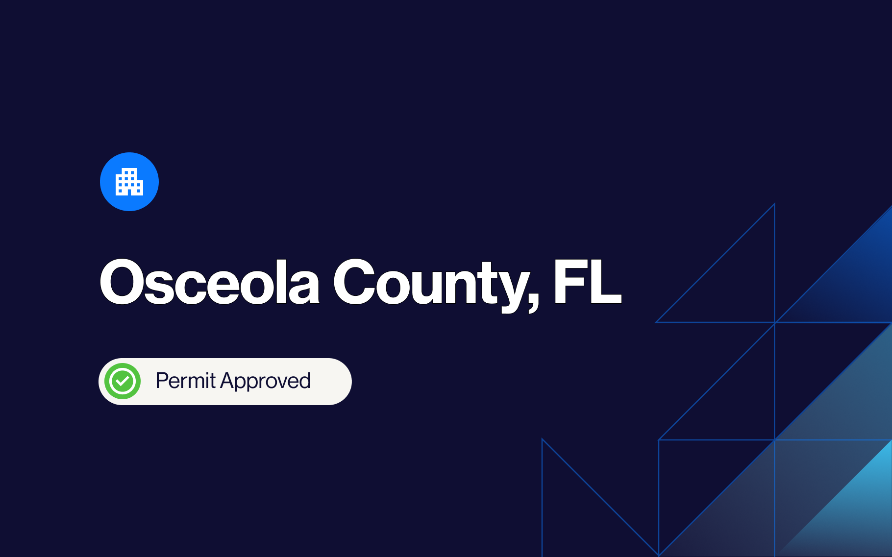 Osceola County building permit