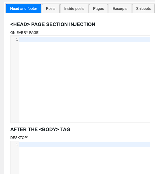 Header & Footer plugin