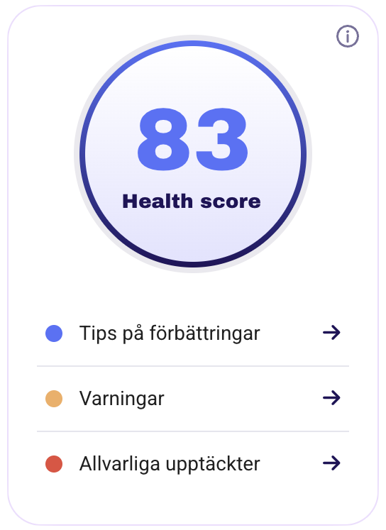 health score screenshot