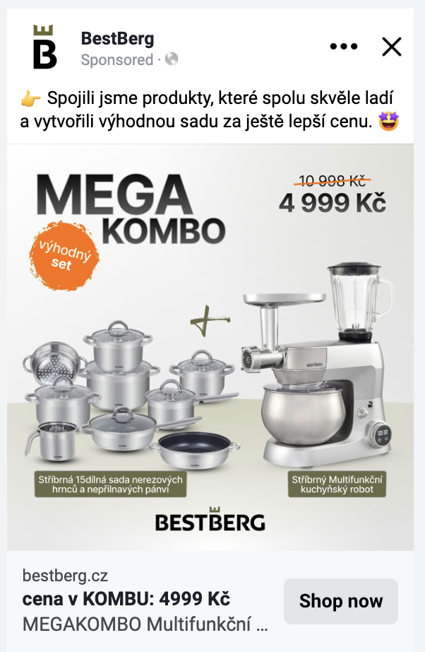 Produktová komba – vizuální ukázka