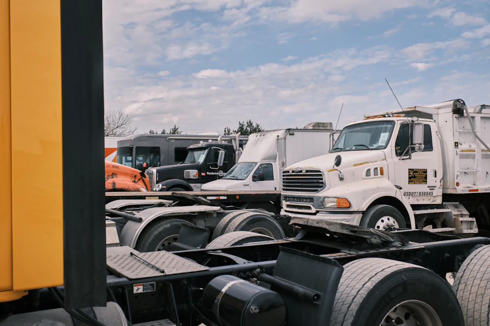 Trucks in for service at SOS Truck & Trailer Repair