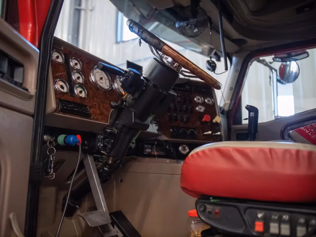 Mechanic performing truck transmission & clutch repair from SOS Truck & Trailer Repair