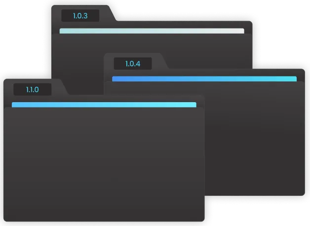 illustration of 3 folders