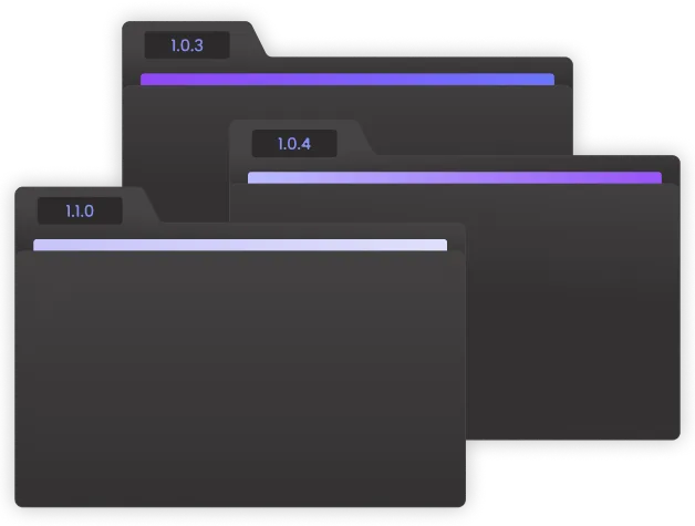 illustration of 3 folders
