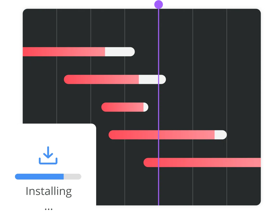 illustration of software installation metrics