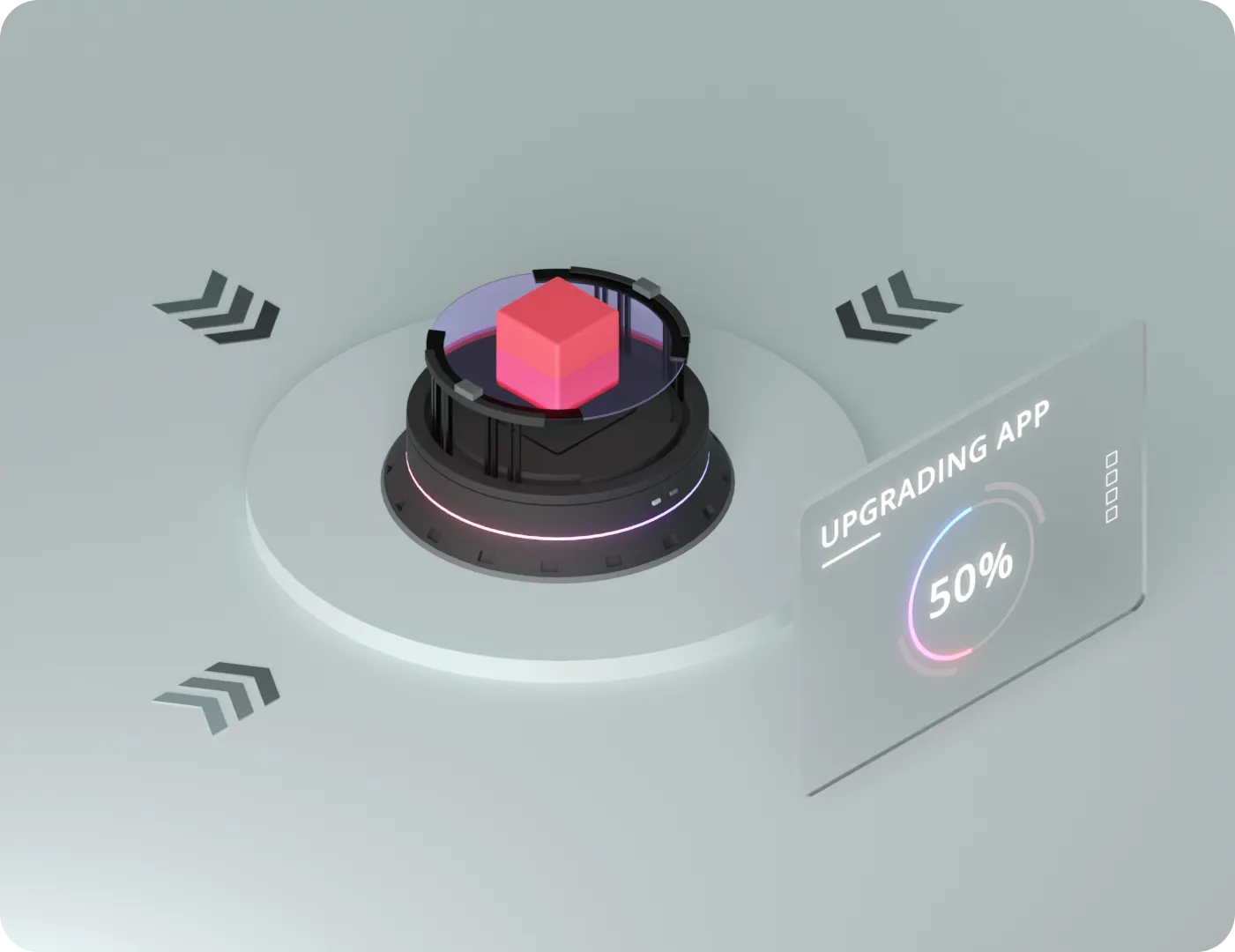 An application being upgraded with the help of the Replicated platform